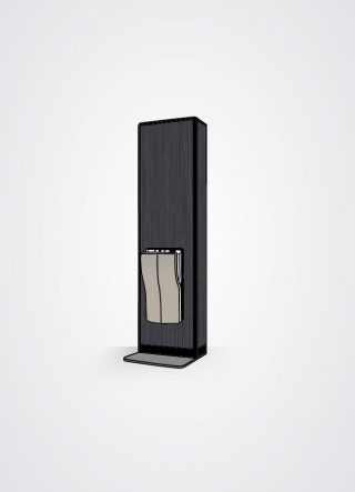 Torre asciugamani in versione black wood