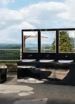 Lavabi Fashion Toilet in terrazza panoramica